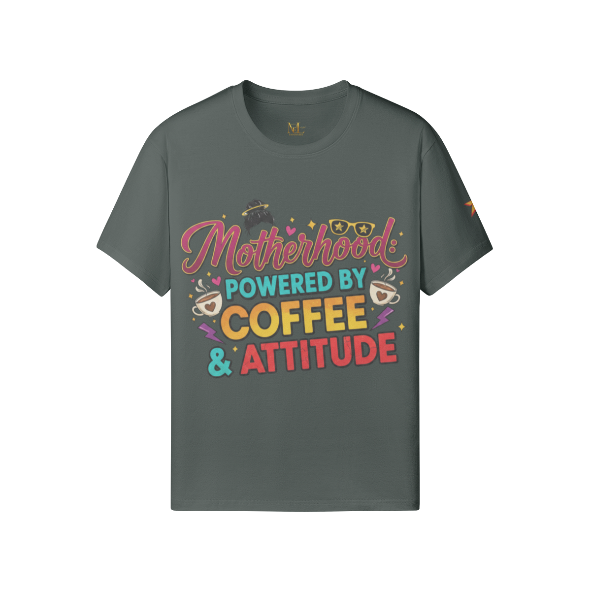 Motherhood: Powered by Coffee &amp; Attitude Tee
